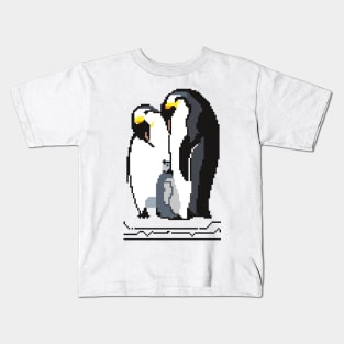 Family of pixel penguins Kids T-Shirt